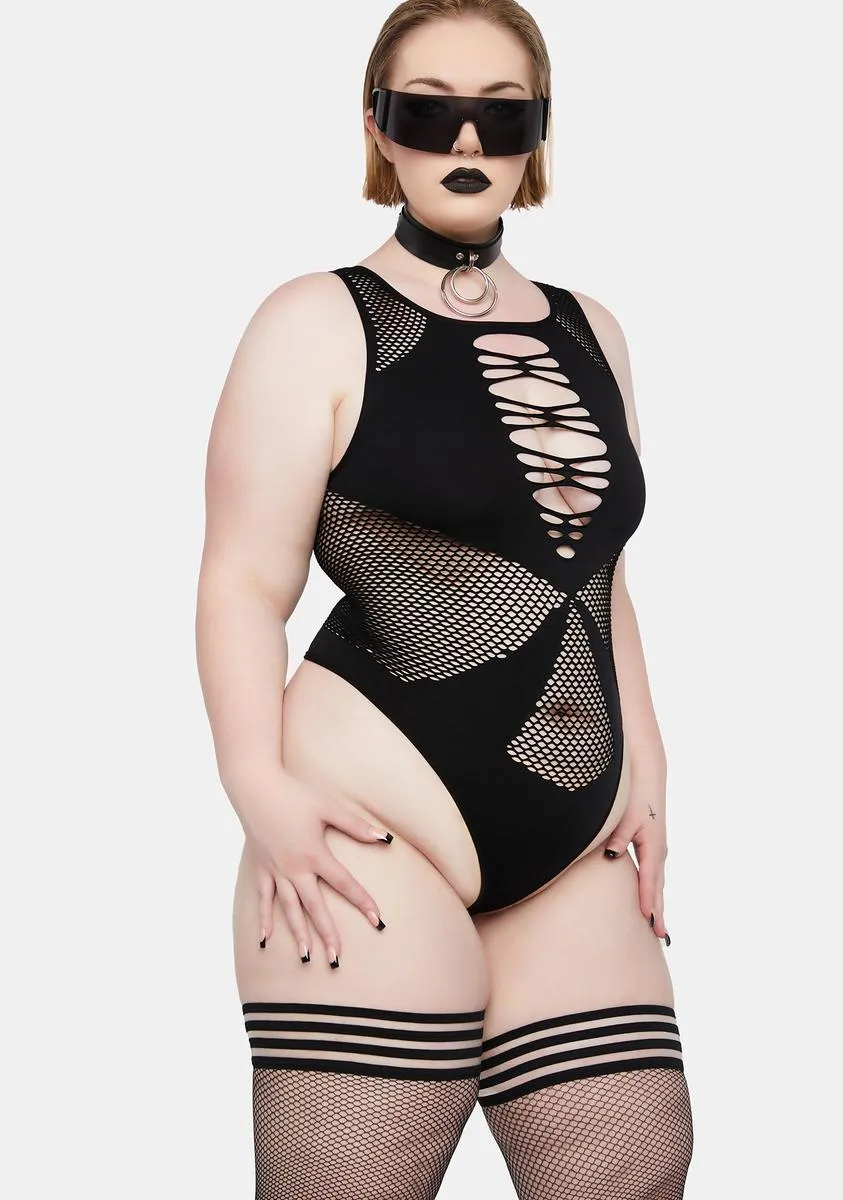 Plus Call Me Duchess Fishnet Bodysuit sold by Dolls Kill product image thumbnail 2