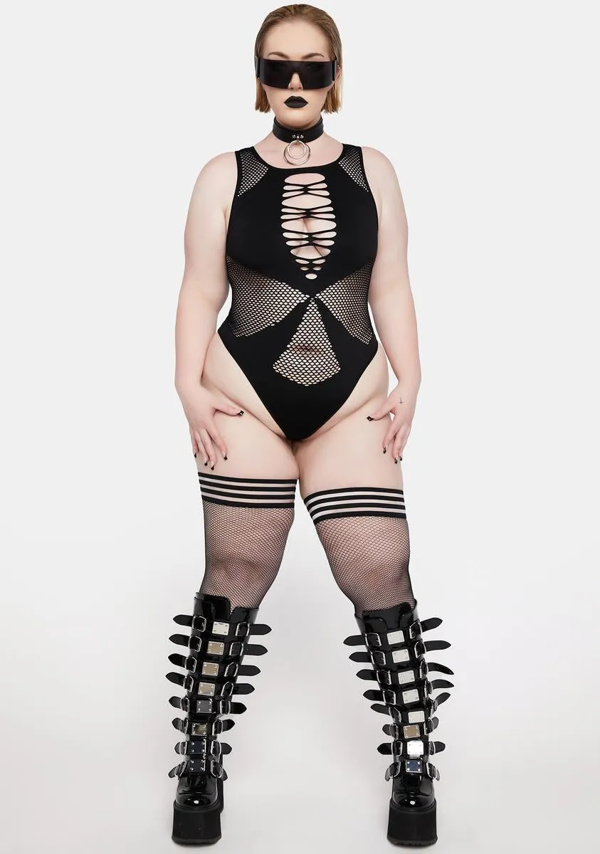 Plus Call Me Duchess Fishnet Bodysuit sold by Dolls Kill product image thumbnail 3