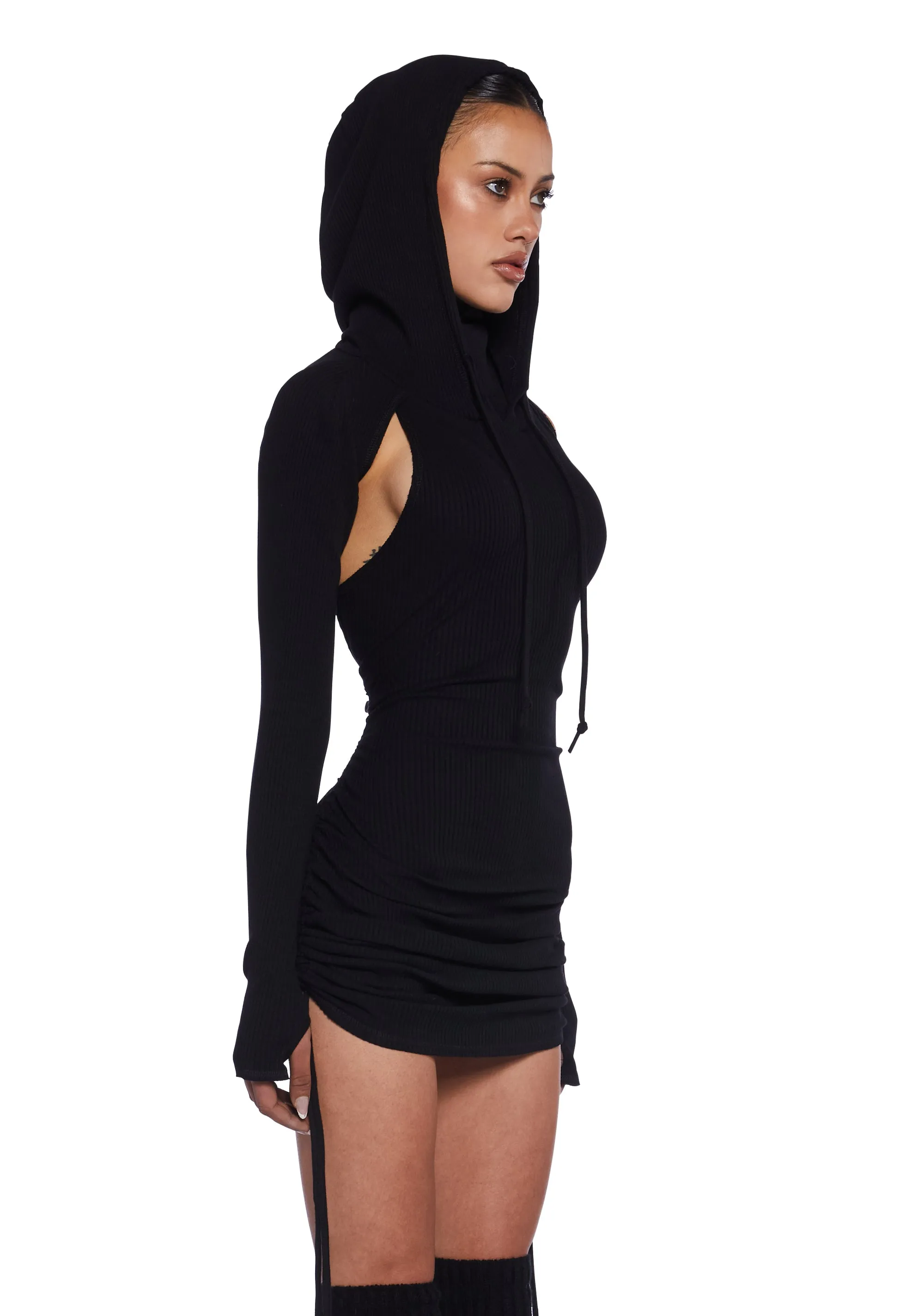 Compression Ruched Mini Dress sold by Dolls Kill product image thumbnail 4