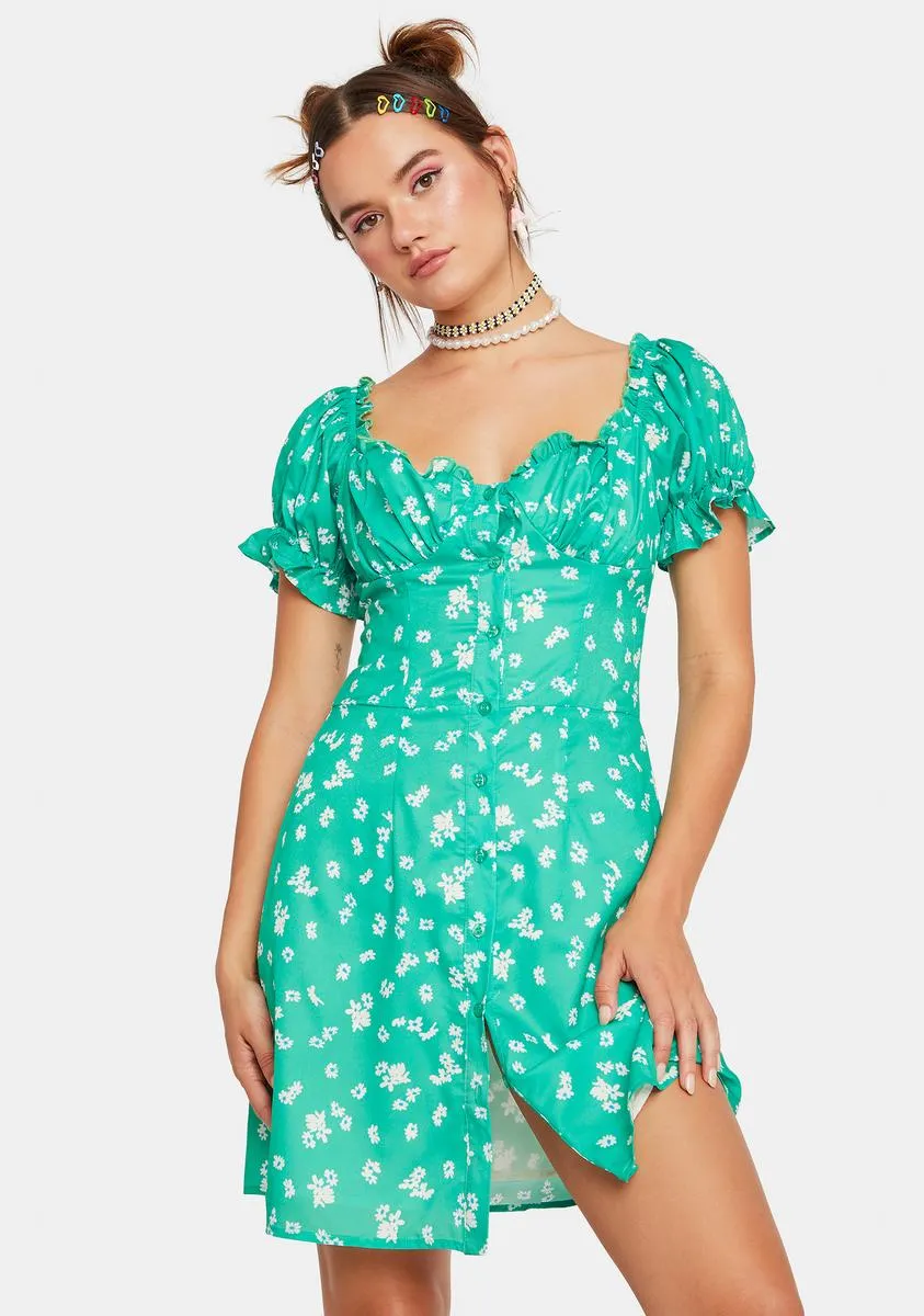 Simple Breeze Floral Mini Dress sold by Dolls Kill