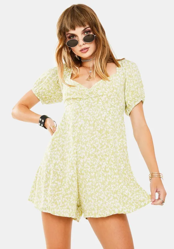 Monali Floral Playsuit sold by Dolls Kill