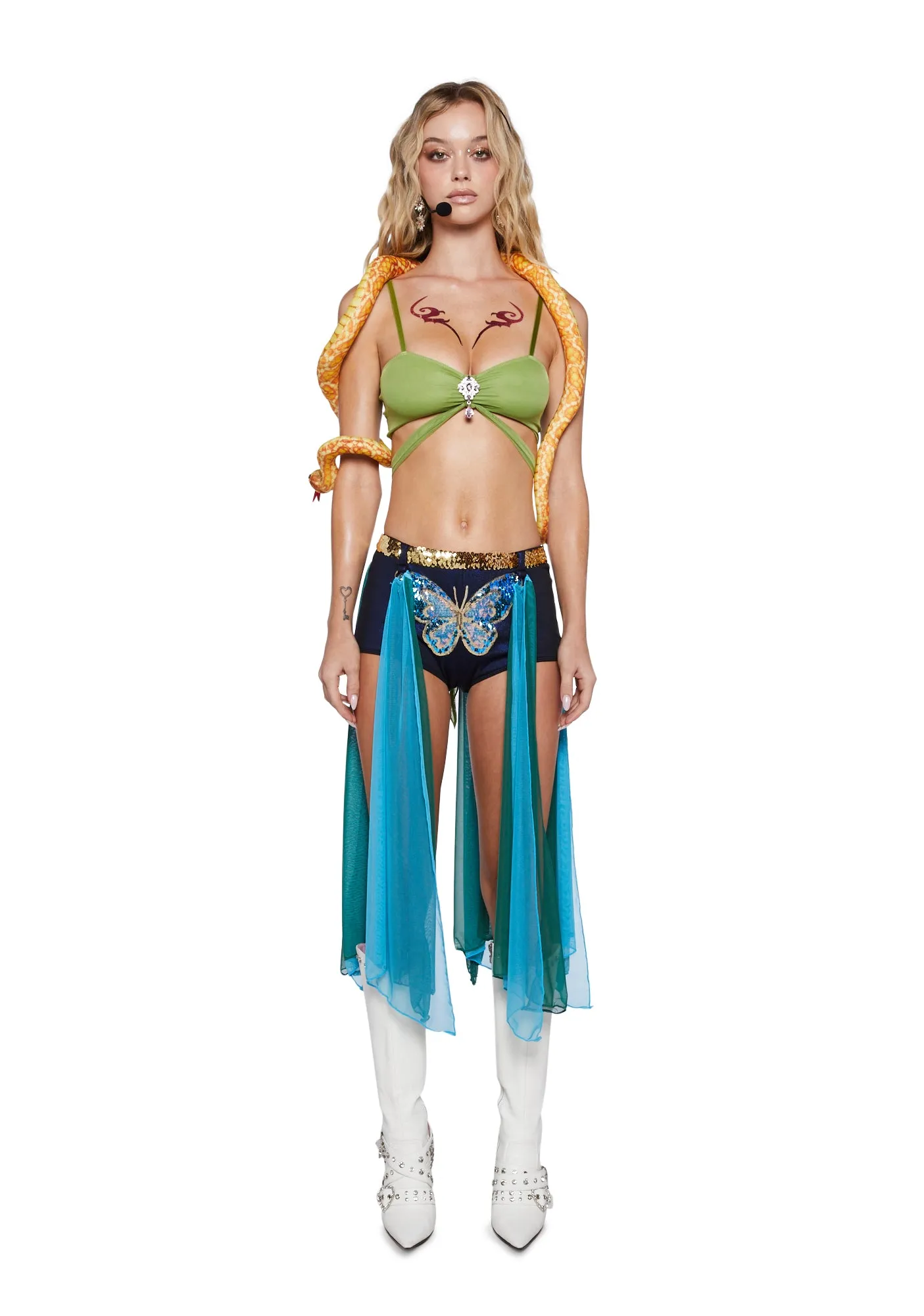 Servin' Snake Charmer Costume Set sold by Dolls Kill