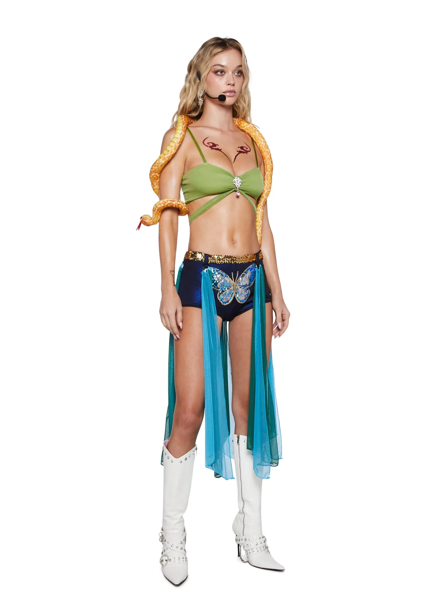 Servin' Snake Charmer Costume Set sold by Dolls Kill product image thumbnail 5