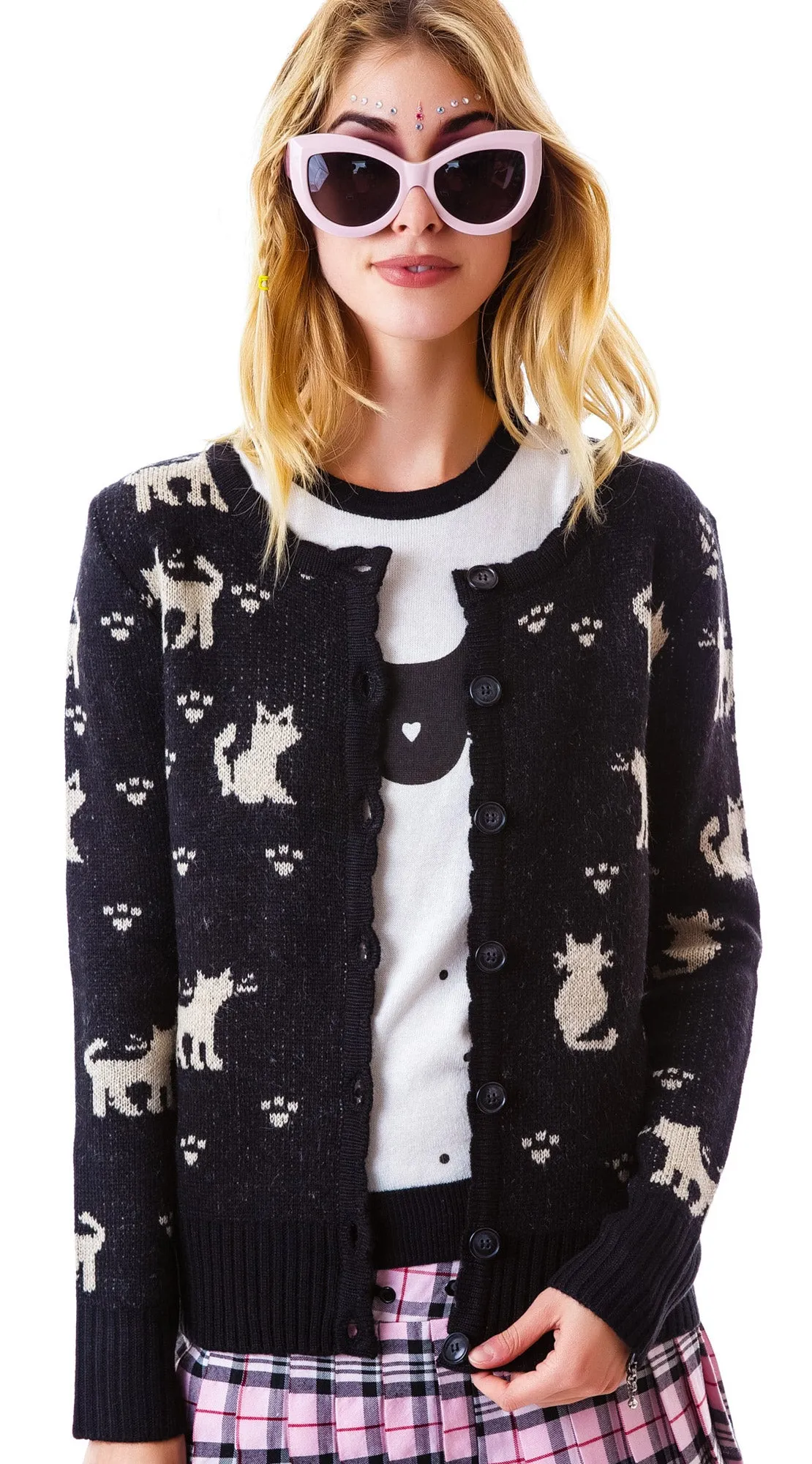 The Cat Lady Cardigan sold by Dolls Kill product image thumbnail 2