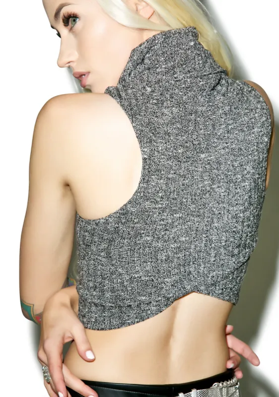 Pusha Knit Cropped Tank sold by Dolls Kill