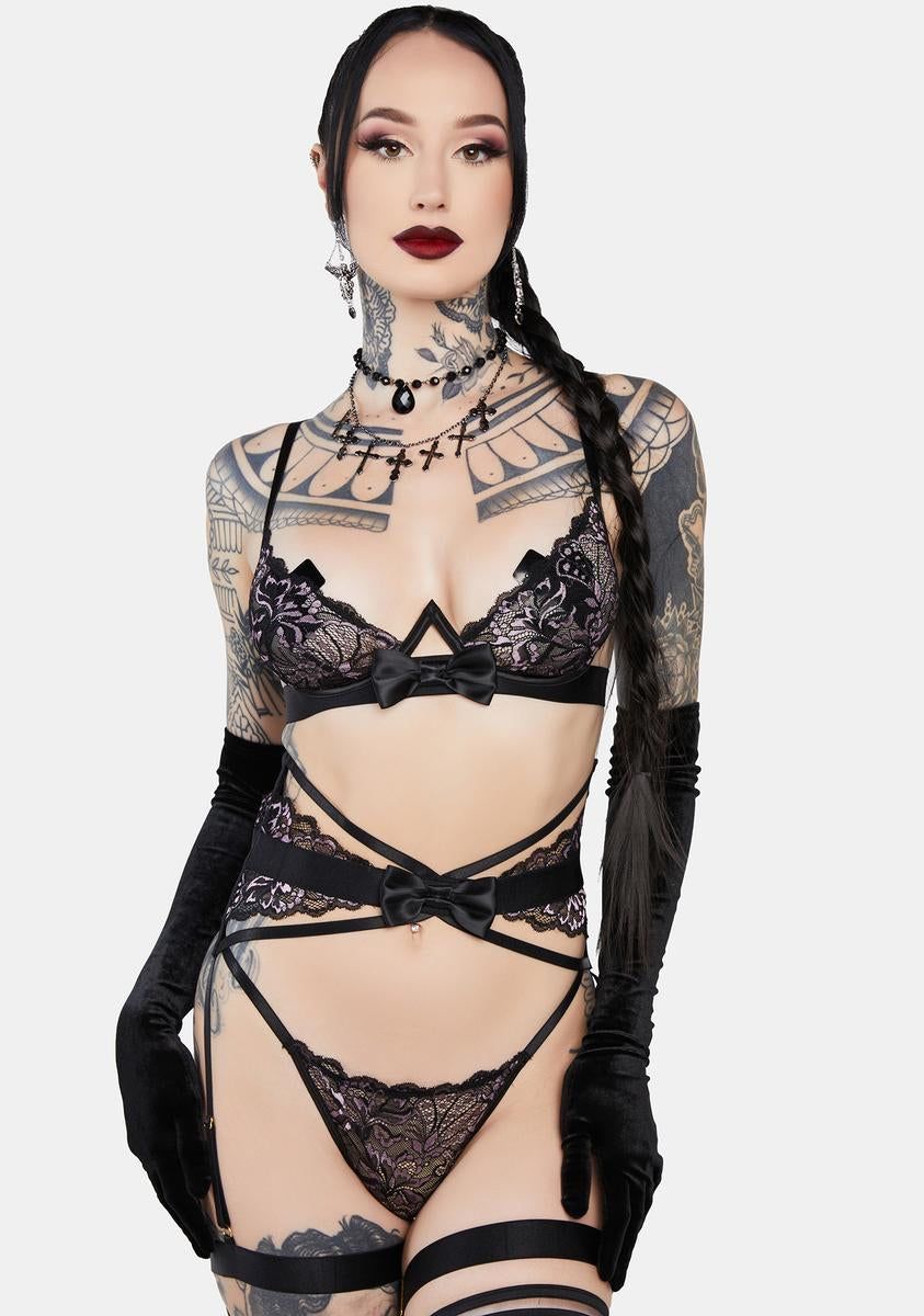 Riley 3-Piece Lingerie Set sold by Dolls Kill