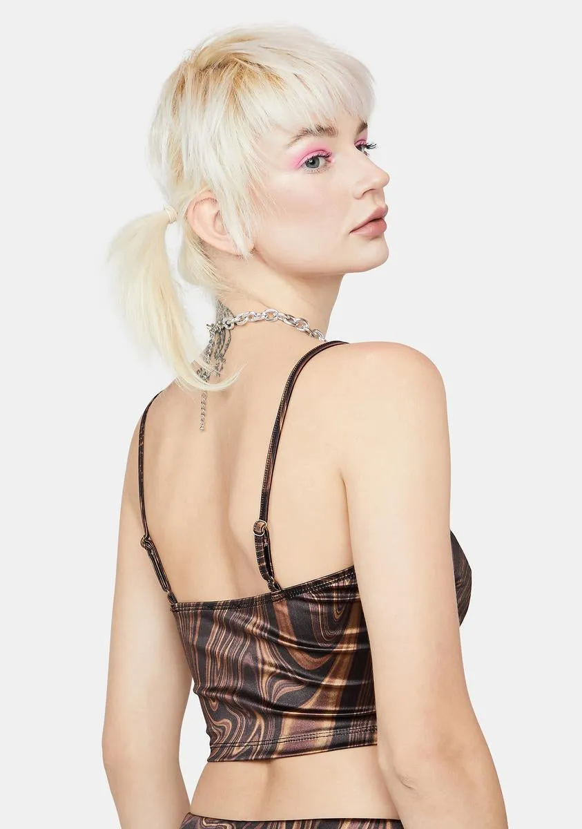 Little Pick Me Up Satin Crop Top sold by Dolls Kill product image thumbnail 4