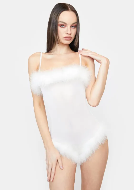 Ivory Smooth Talking Sheer Bodysuit sold by Dolls Kill