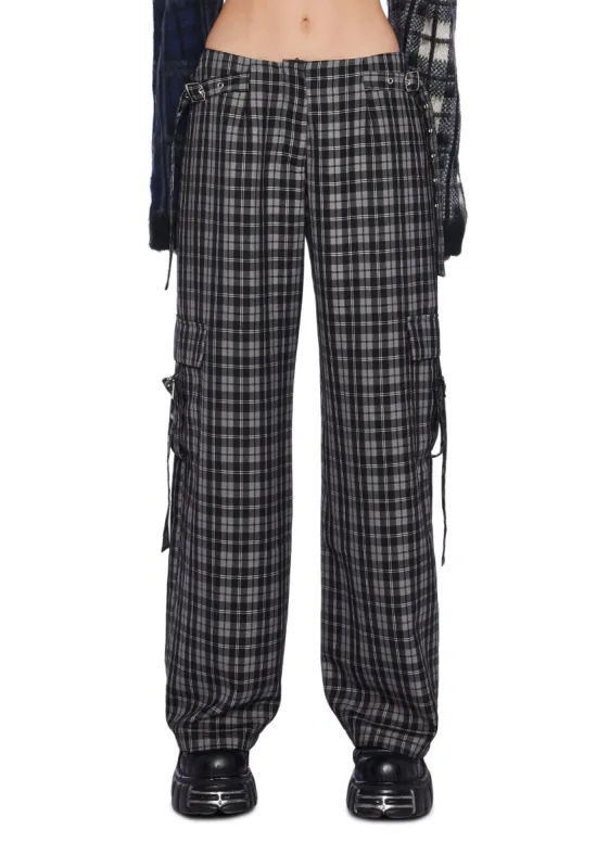 Checkered Wide Leg Trouser Pants sold by Dolls Kill