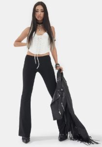 Pure Chaotic Vibes Bustier Halter sold by Dolls Kill