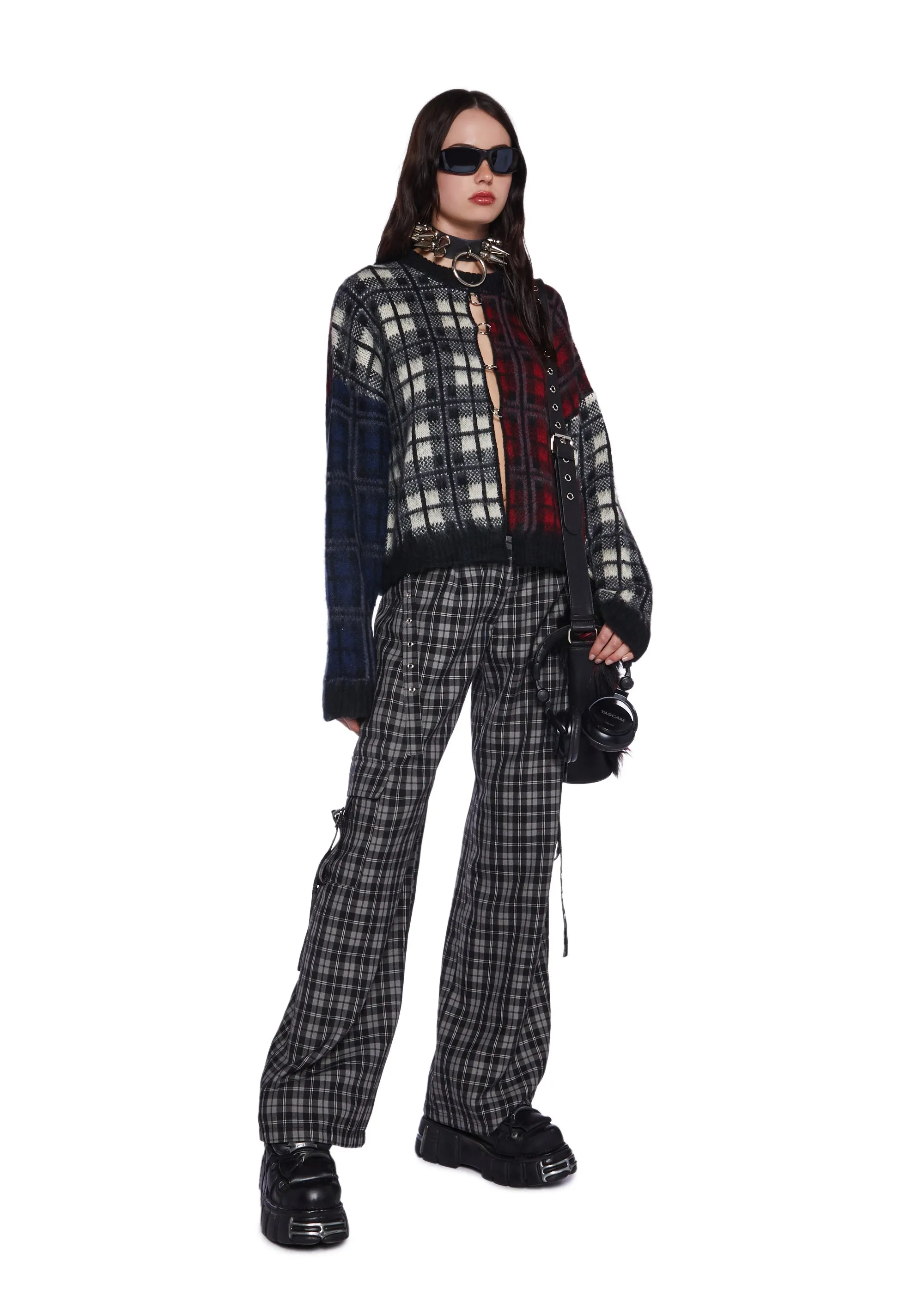 Checkered Wide Leg Trouser Pants sold by Dolls Kill product image thumbnail 2