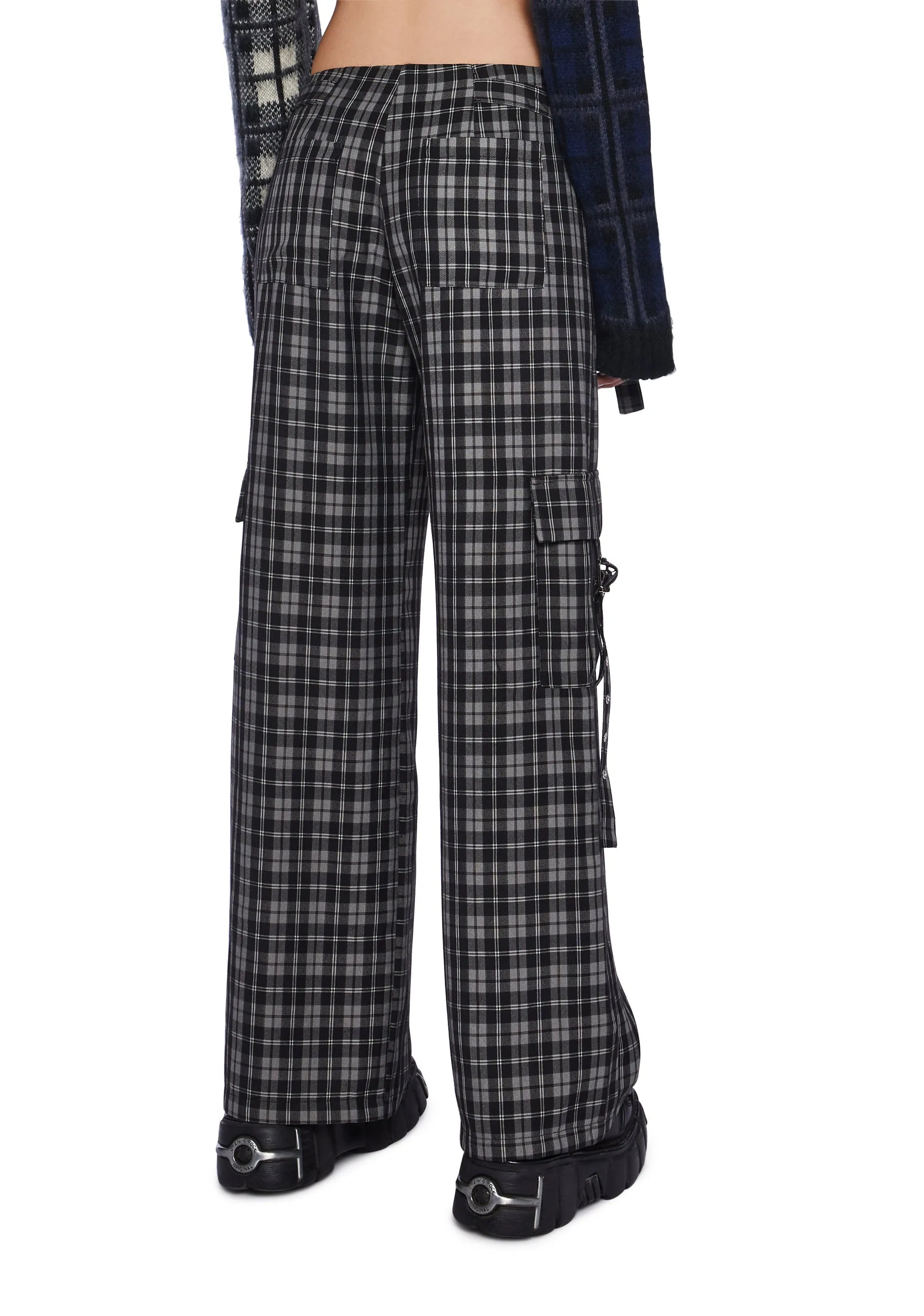 Checkered Wide Leg Trouser Pants sold by Dolls Kill product image thumbnail 4