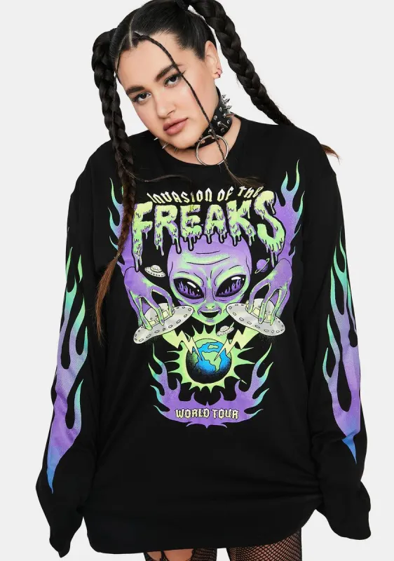 Let's Go All In Graphic Long Sleeve Tee sold by Dolls Kill