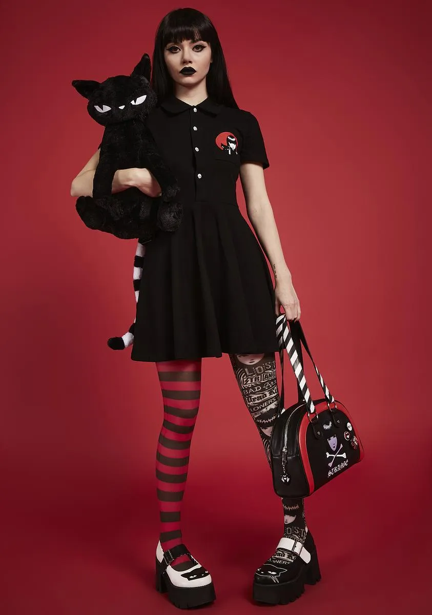 Killing Time Embroidered Mini Dress sold by Dolls Kill product image thumbnail 3