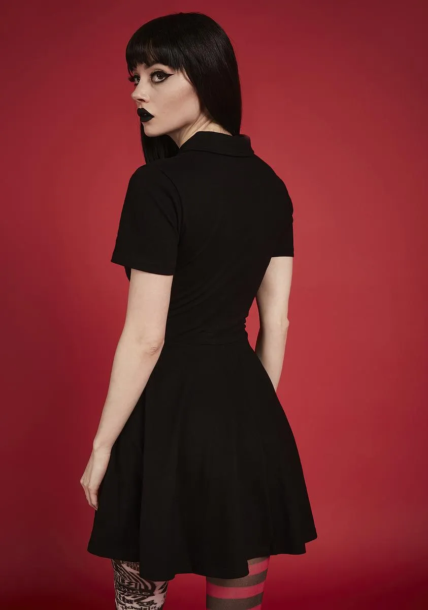 Killing Time Embroidered Mini Dress sold by Dolls Kill product image thumbnail 4