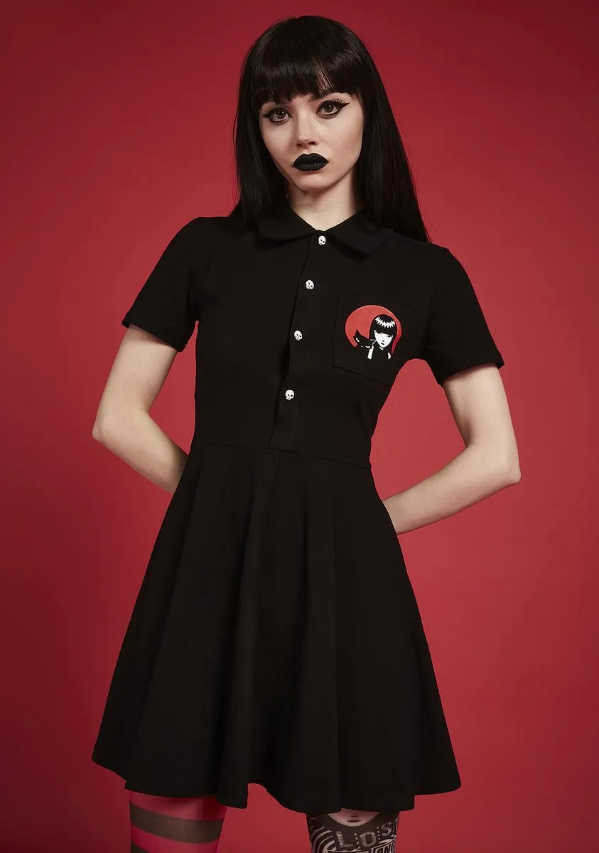 Killing Time Embroidered Mini Dress sold by Dolls Kill