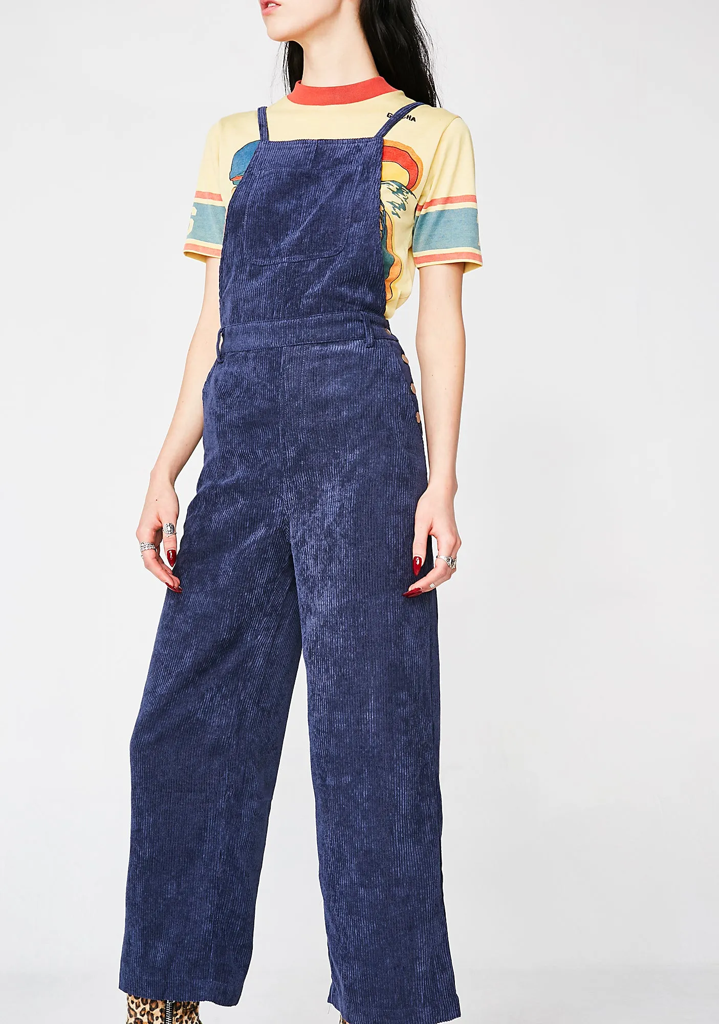 Without Ya Corduroy Overalls sold by Dolls Kill product image thumbnail 3