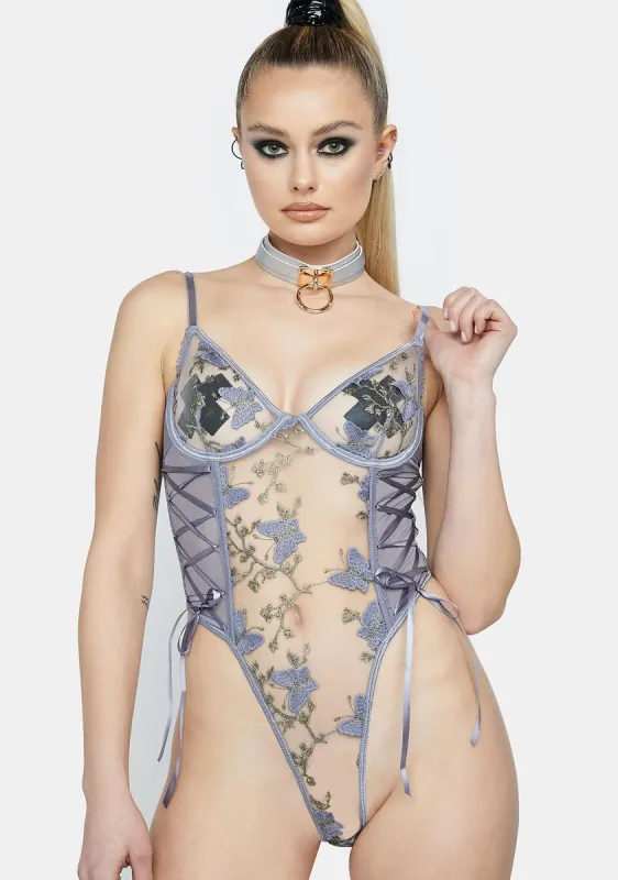 Butterfly Bliss Sheer Teddy sold by Dolls Kill