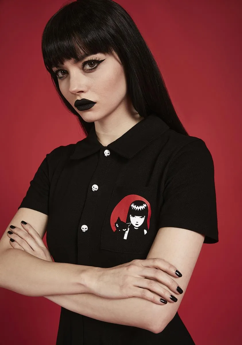 Killing Time Embroidered Mini Dress sold by Dolls Kill product image thumbnail 2