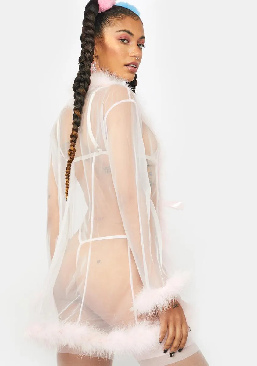 Blushing Dream Land Feather Robe sold by Dolls Kill product image thumbnail 4