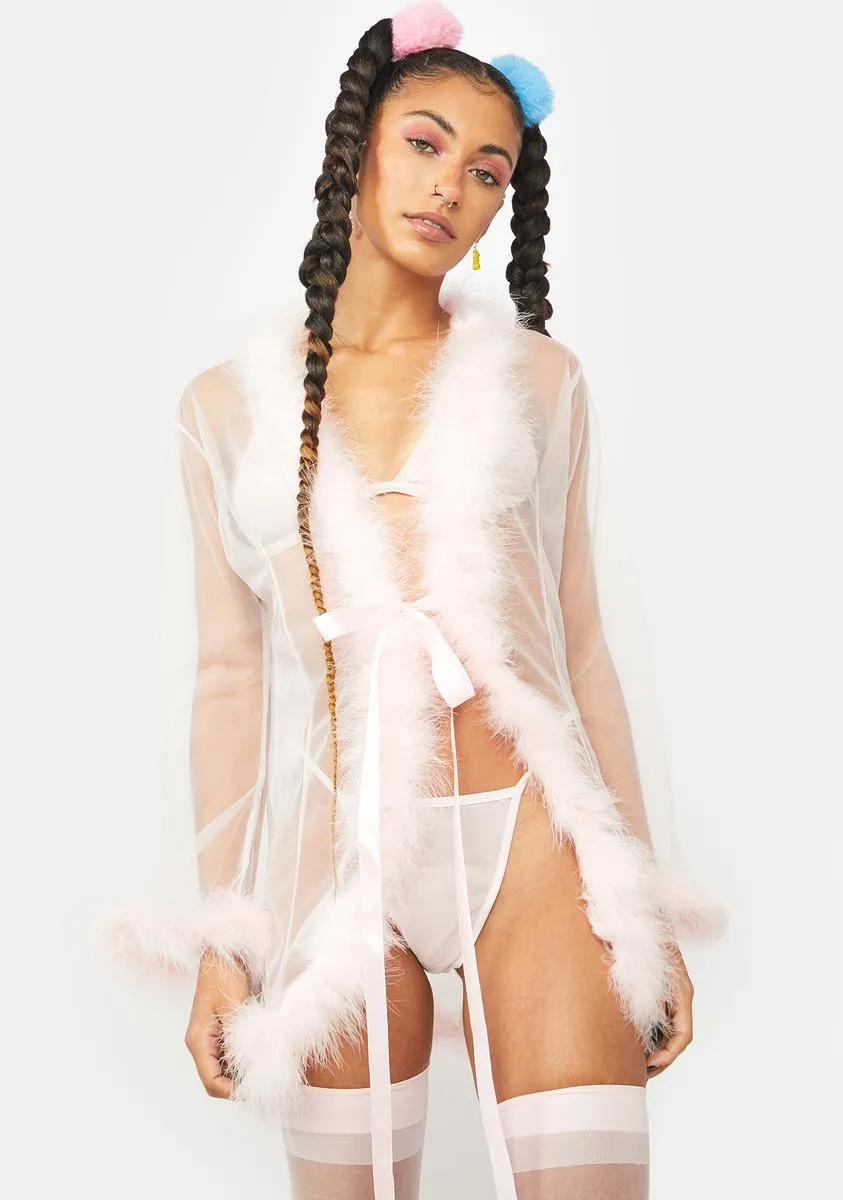 Blushing Dream Land Feather Robe sold by Dolls Kill