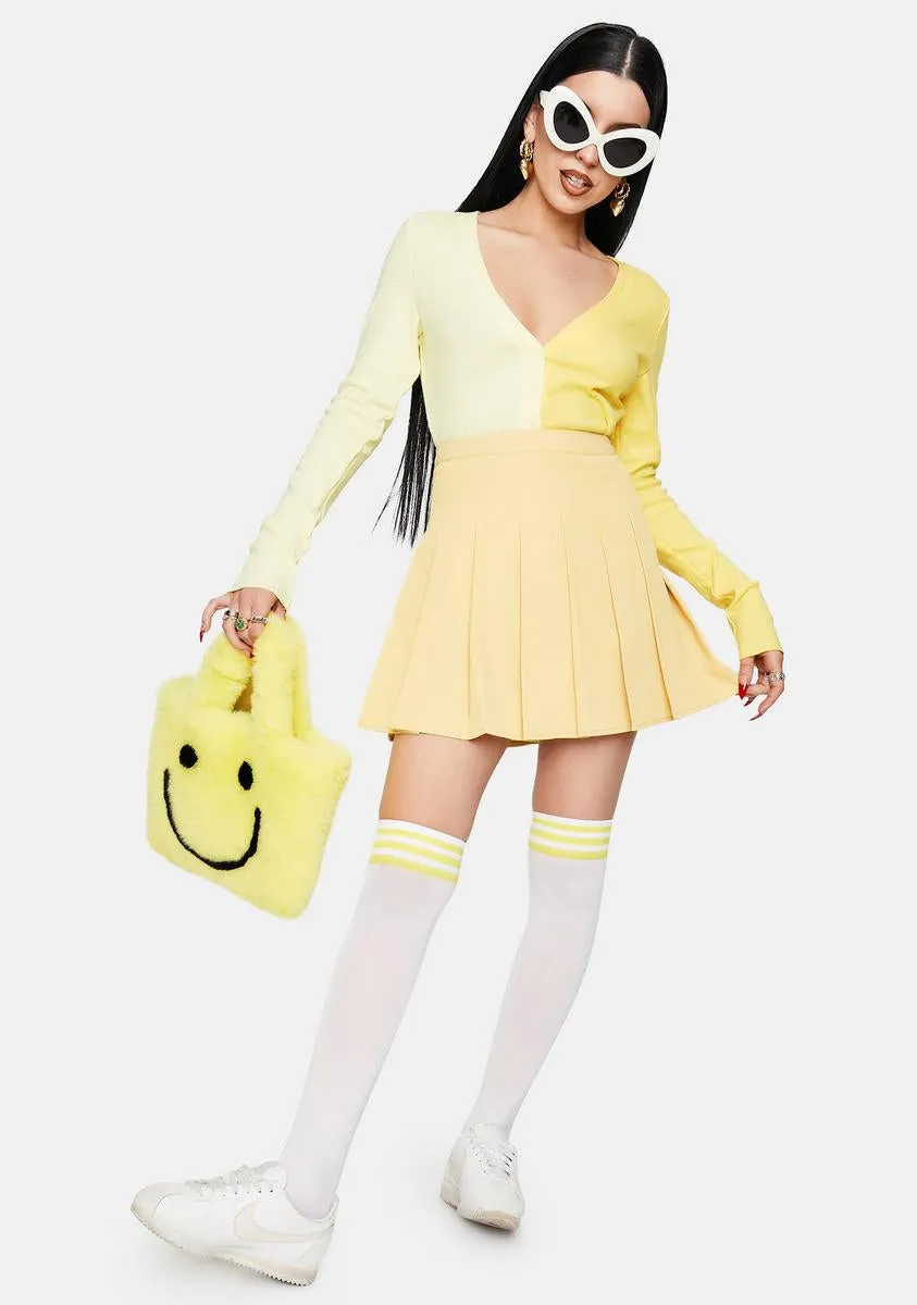 Yellow Pleated Tennis Mini Skirt sold by Dolls Kill product image thumbnail 3