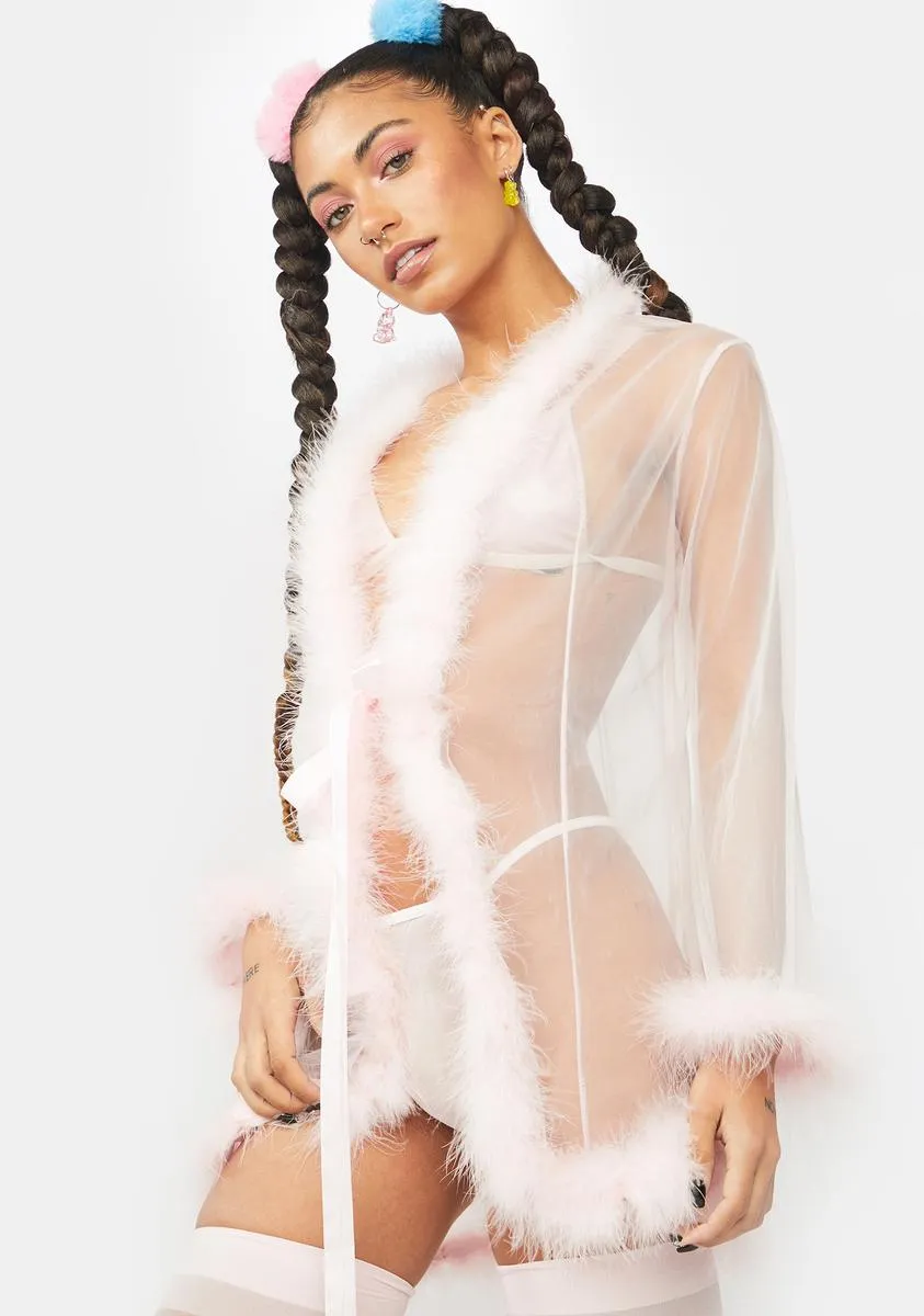 Blushing Dream Land Feather Robe sold by Dolls Kill product image thumbnail 2