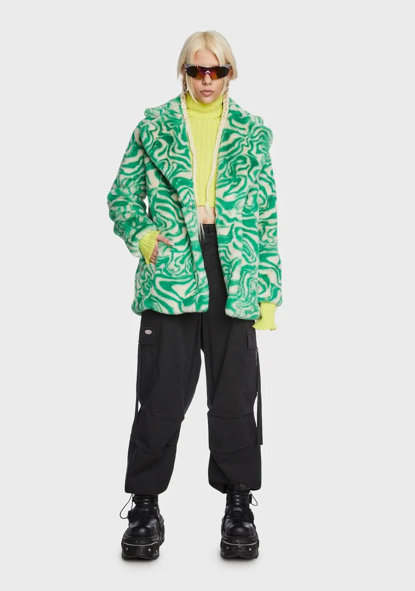 Swirl Hendrix Faux Fur Coat sold by Dolls Kill product image thumbnail 3