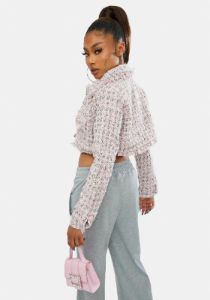 Be A Star Cropped Tweed Jacket sold by Dolls Kill