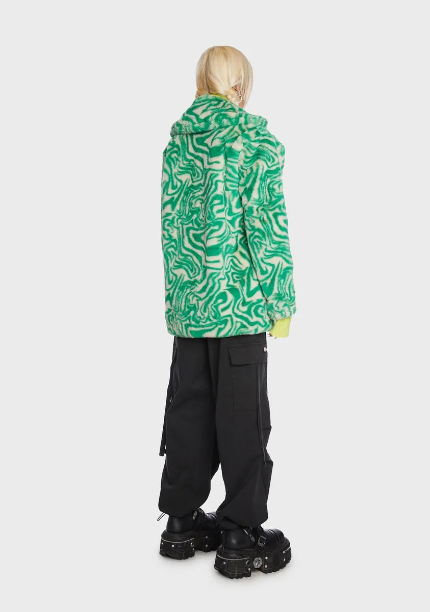 Swirl Hendrix Faux Fur Coat sold by Dolls Kill product image thumbnail 4