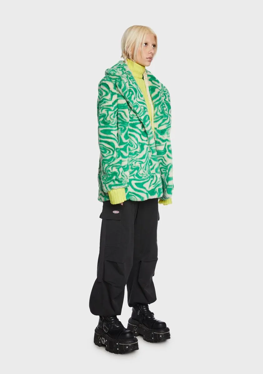 Swirl Hendrix Faux Fur Coat sold by Dolls Kill product image thumbnail 2