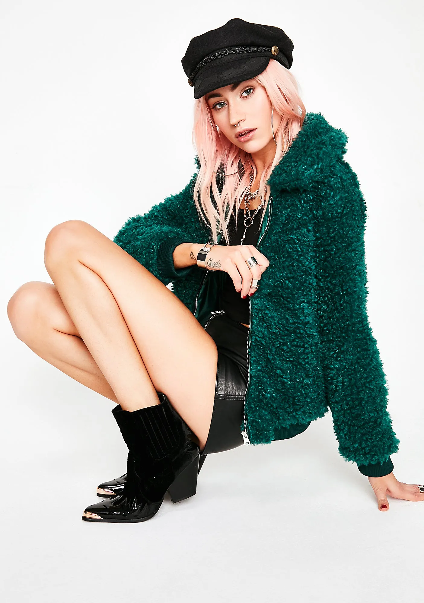 Dank Love Bird Fuzzy Jacket sold by Dolls Kill product image thumbnail 2