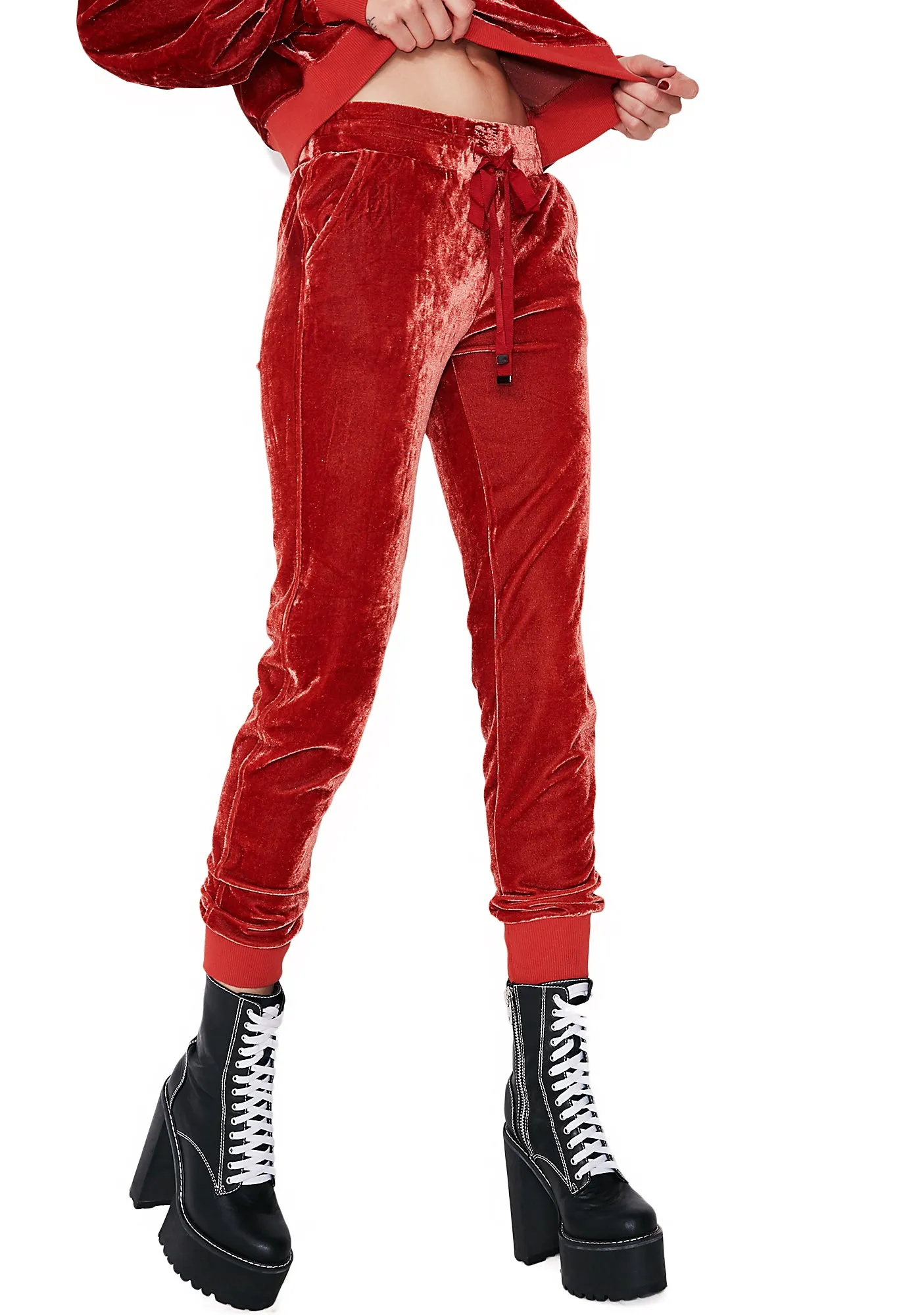 Get On Up Velour Jogger Pants sold by Dolls Kill product image thumbnail 3