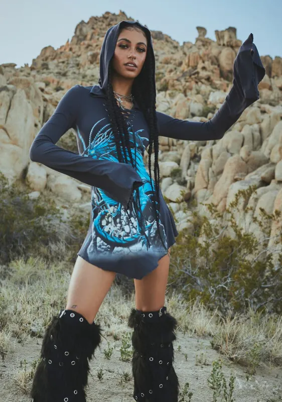 First Flight Hooded Dress sold by Dolls Kill
