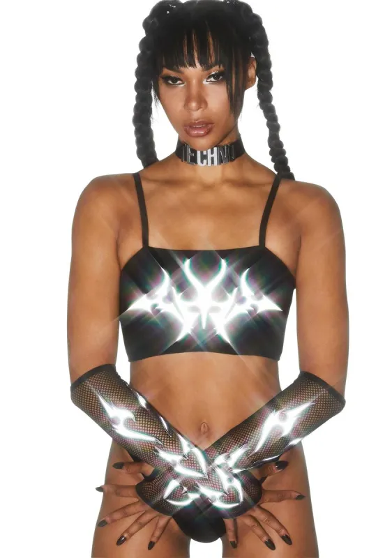Sensory Overload Reflective Tank sold by Dolls Kill