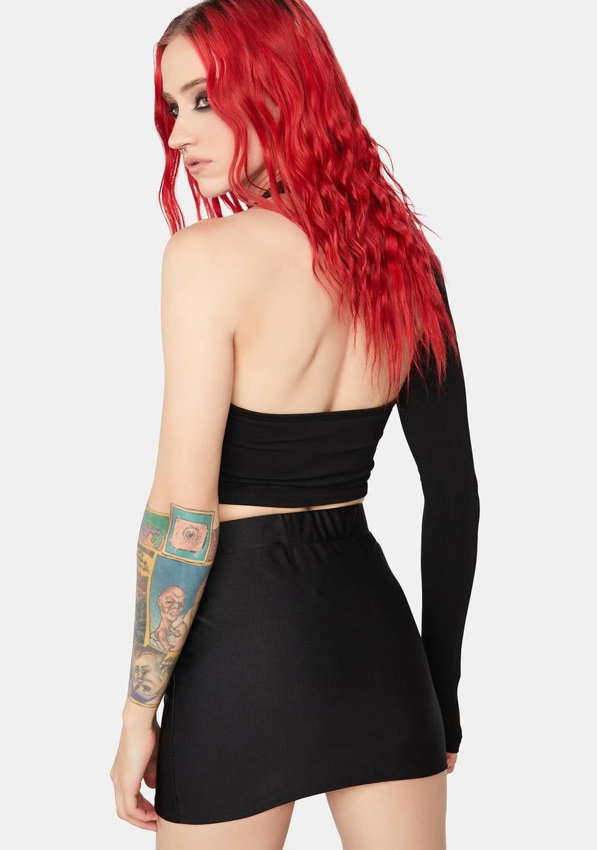 Cowl At Me Mini Skirt sold by Dolls Kill product image thumbnail 4