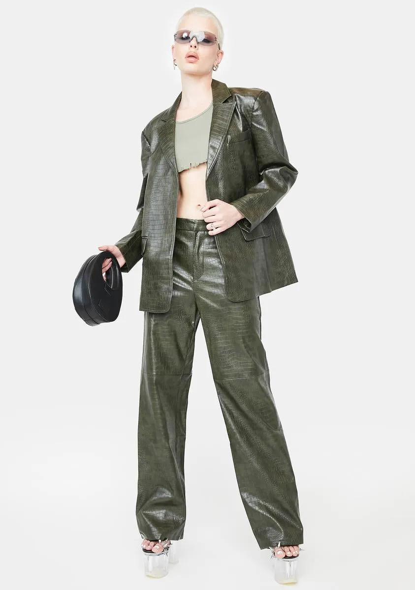 Santo Oversized Leather Blazer sold by Dolls Kill product image thumbnail 3