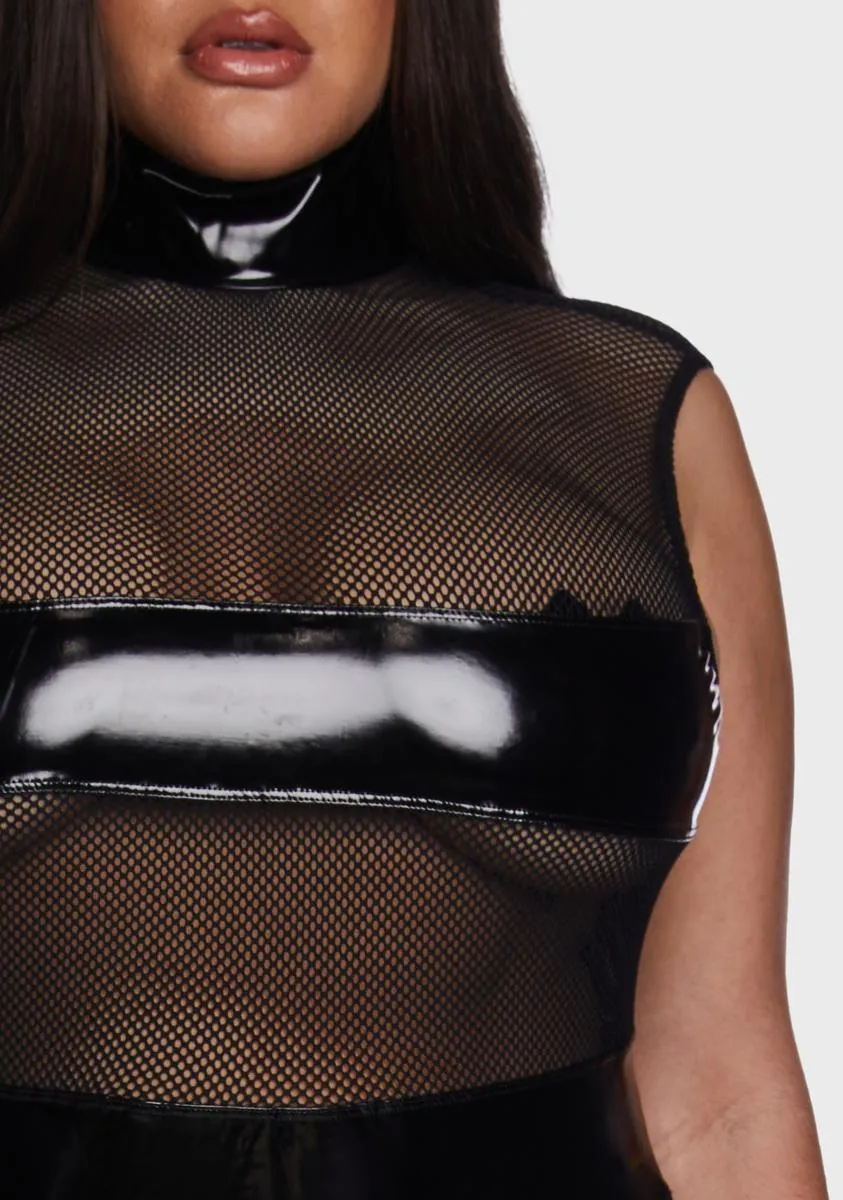 Plus Banned Behavior Vinyl Bodysuit sold by Dolls Kill product image thumbnail 2