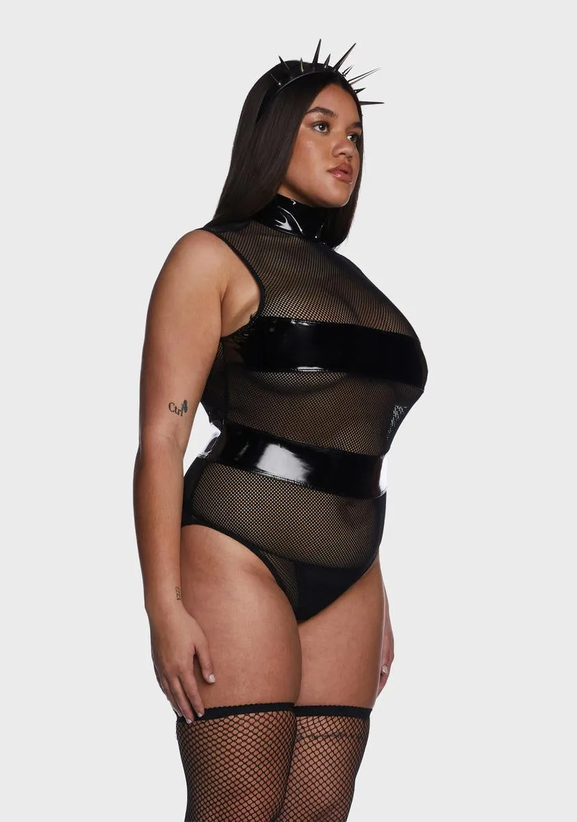 Plus Banned Behavior Vinyl Bodysuit sold by Dolls Kill product image thumbnail 3