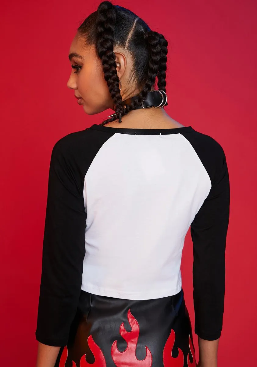 Rock On Graphic Raglan Tee sold by Dolls Kill product image thumbnail 4