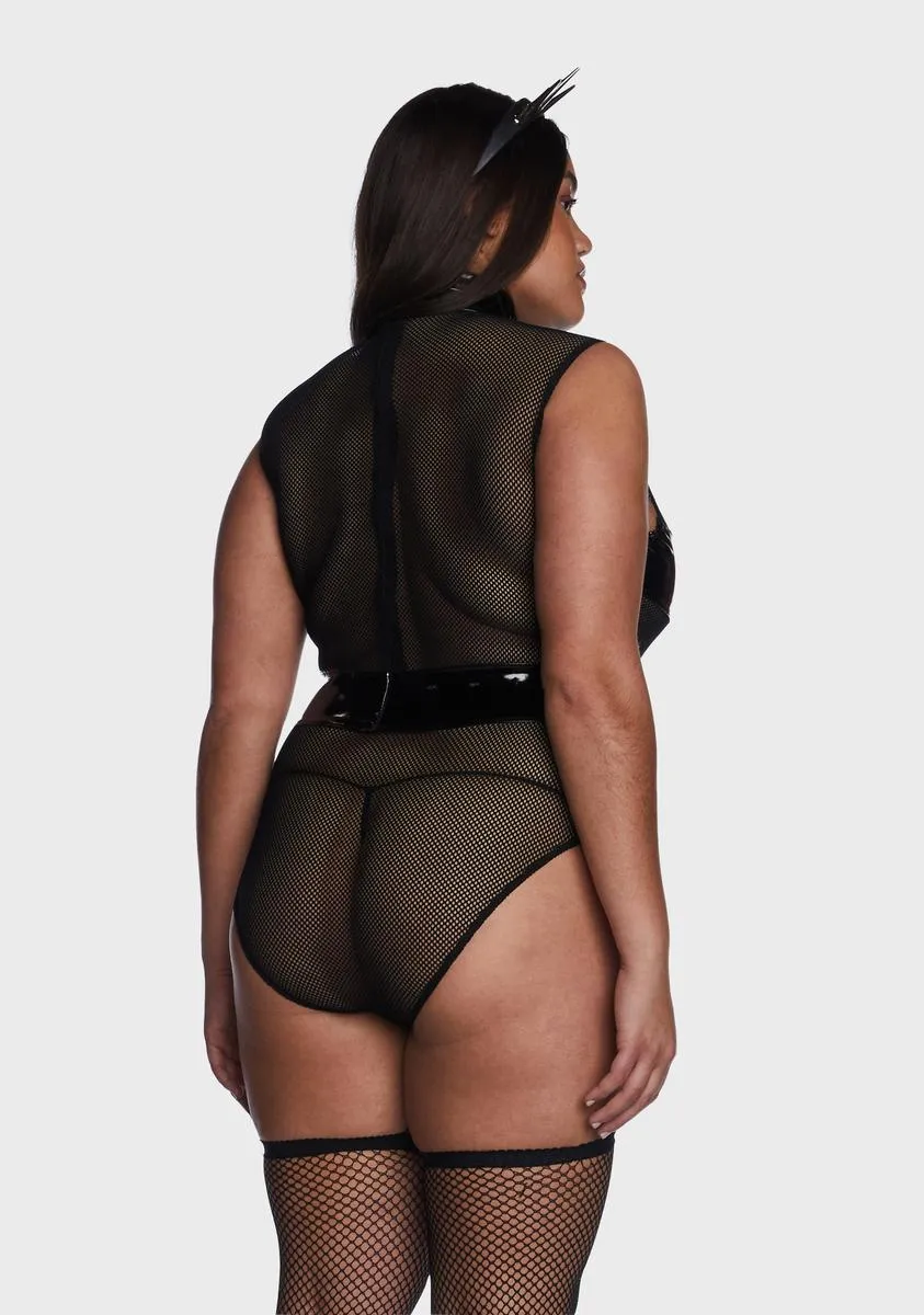 Plus Banned Behavior Vinyl Bodysuit sold by Dolls Kill product image thumbnail 4