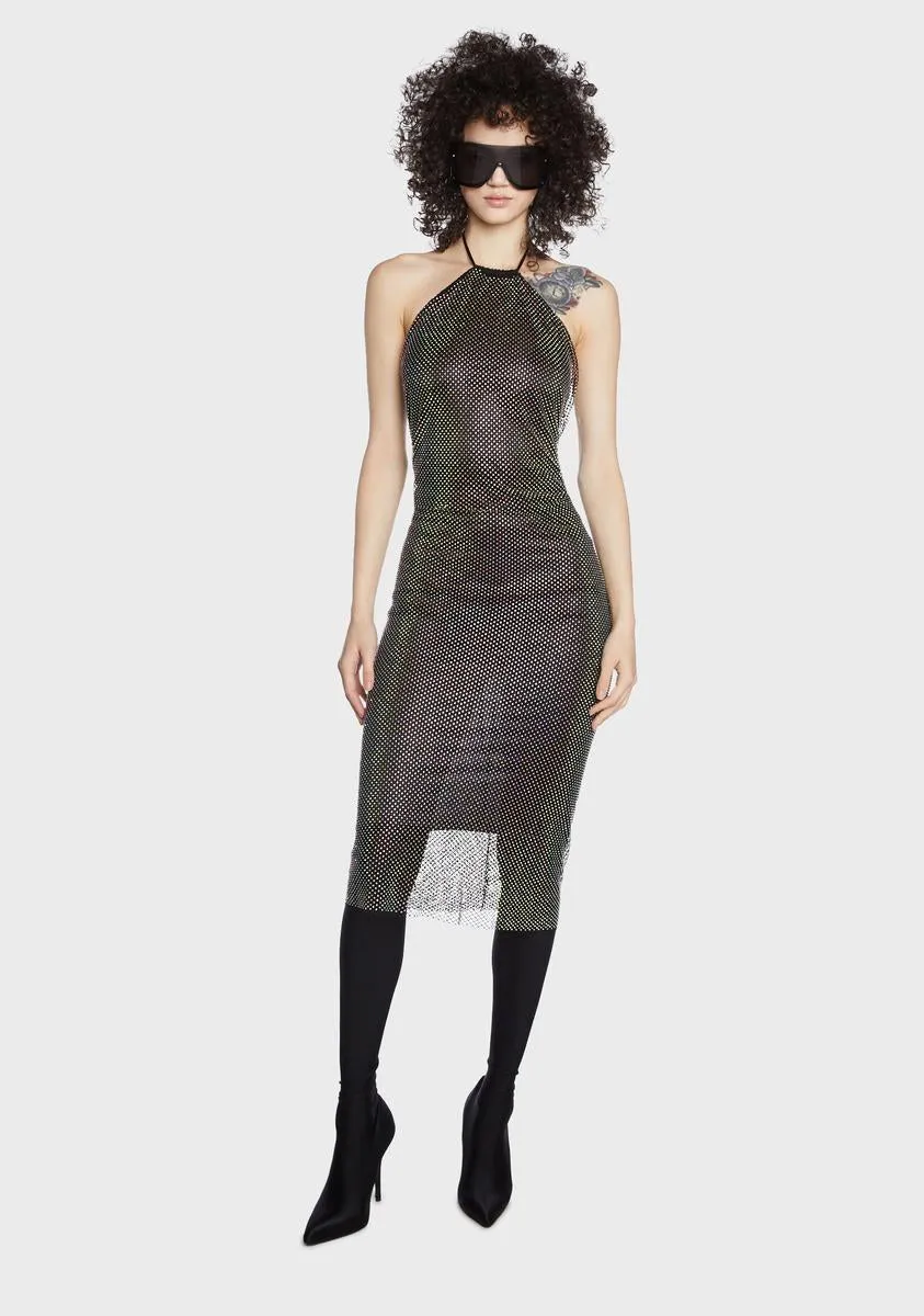 Rhinestone Lace Up Midi Dress sold by Dolls Kill product image thumbnail 4