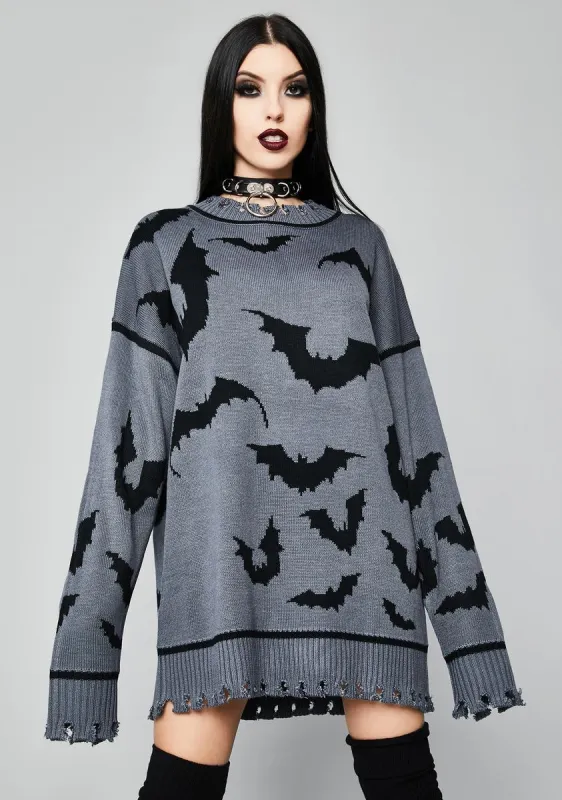 Straight Outta Hell Oversized Sweater sold by Dolls Kill