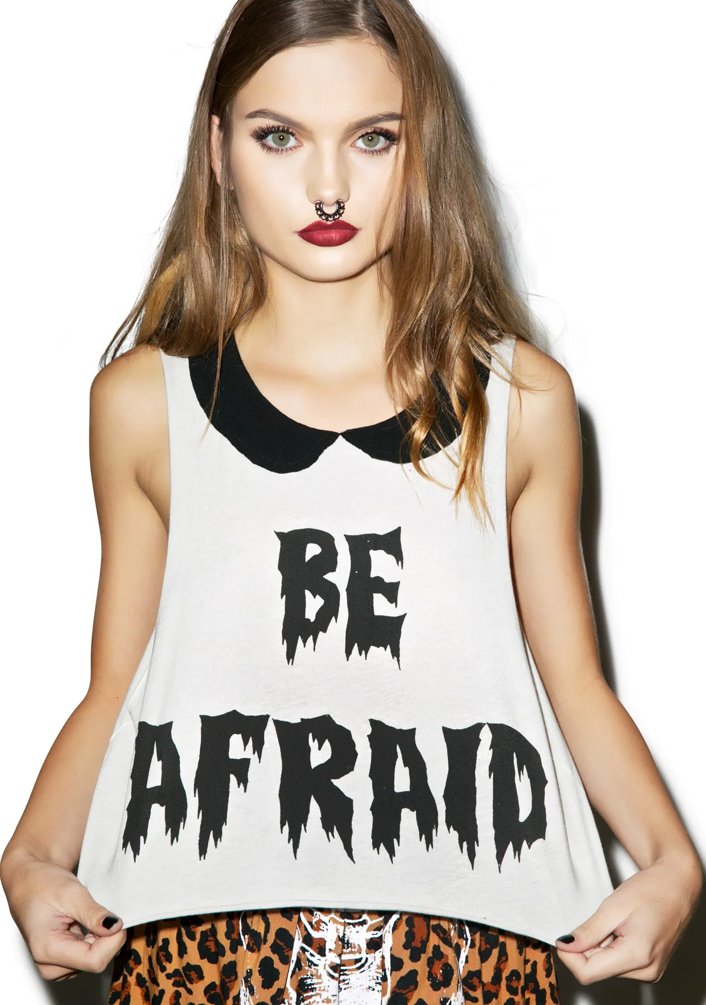 Be Afraid Crop Tank sold by Dolls Kill product image thumbnail 5