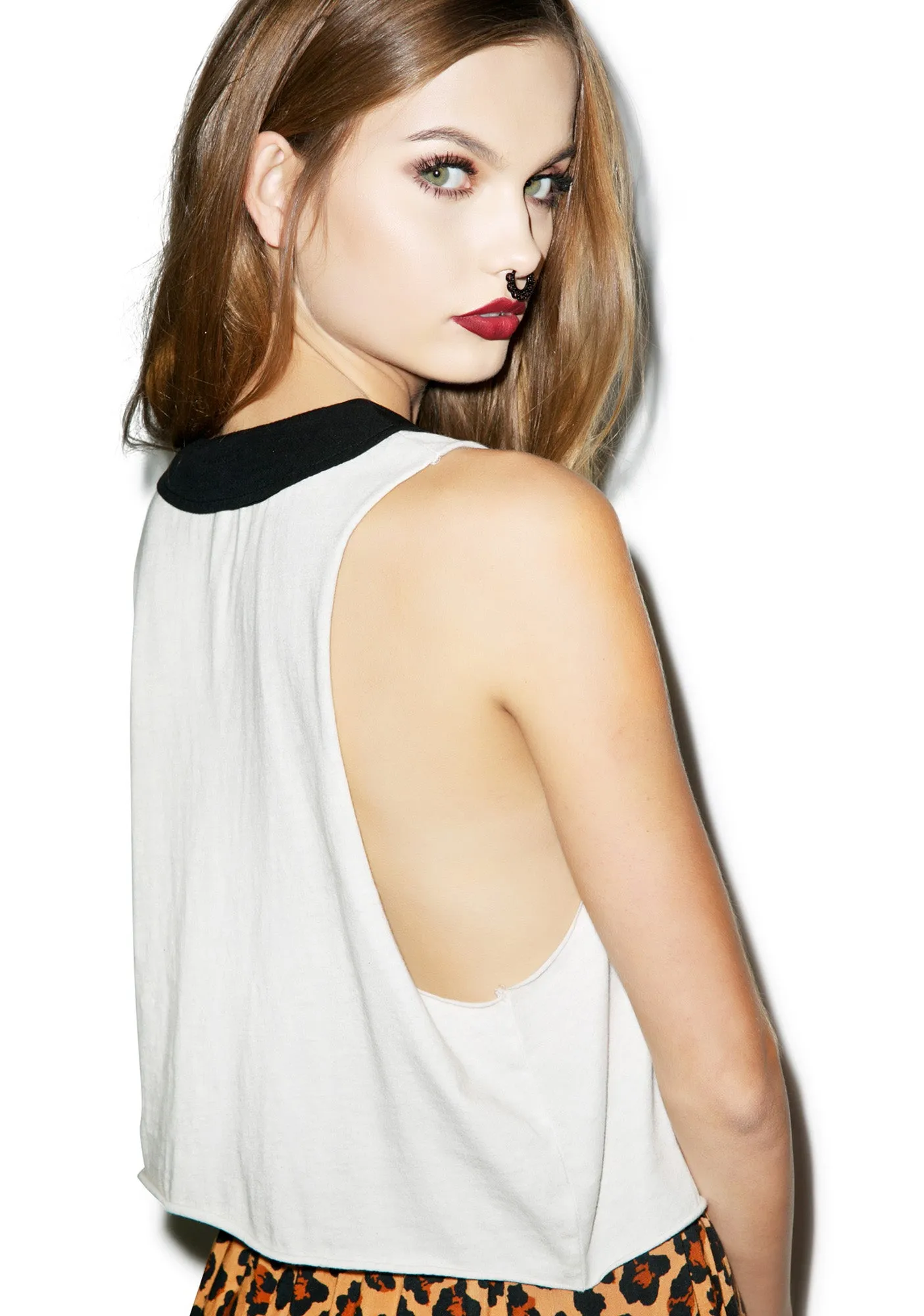 Be Afraid Crop Tank sold by Dolls Kill product image thumbnail 2