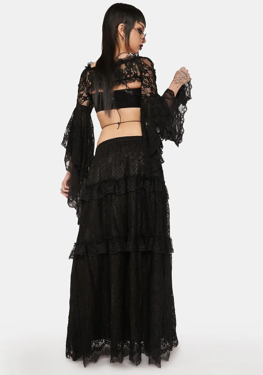 Lace Layered Maxi Skirt sold by Dolls Kill product image thumbnail 4