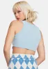 Sky Valued Highly Ribbed Crop Tank sold by Dolls Kill