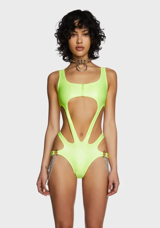 Atomic Bliss Cut-Out Bodysuit sold by Dolls Kill