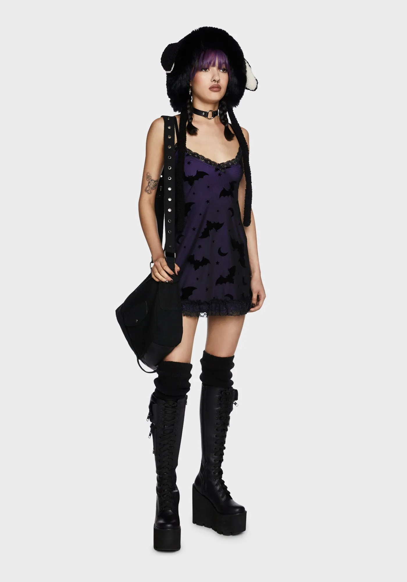 Bat Vibes Only Mini Dress sold by Dolls Kill product image thumbnail 5