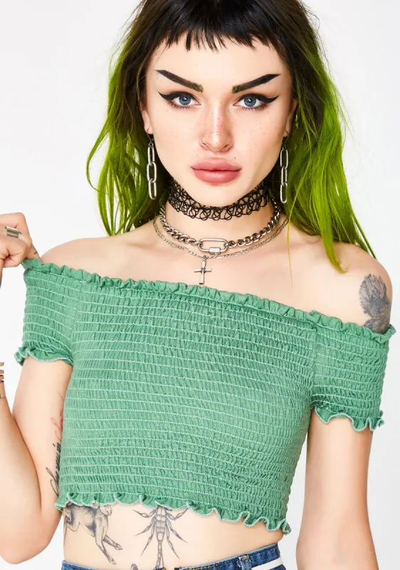 Poisoned By Me Smocked Top sold by Dolls Kill